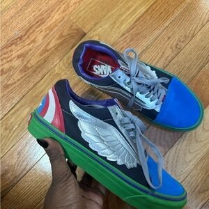 Vans Multicolor Winged Sneakers ( men’s 7 and women’s 8.5) NO BOX